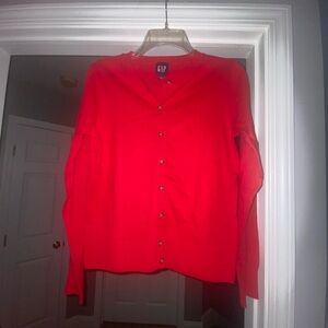 GAP Red Women's Button-Up Cardigan